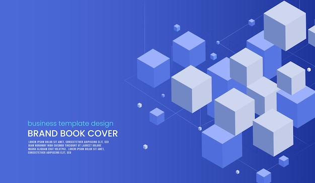 Abstract Flat Shape Business Template Design (ontwerp van een business sjabloon met een platte vorm)