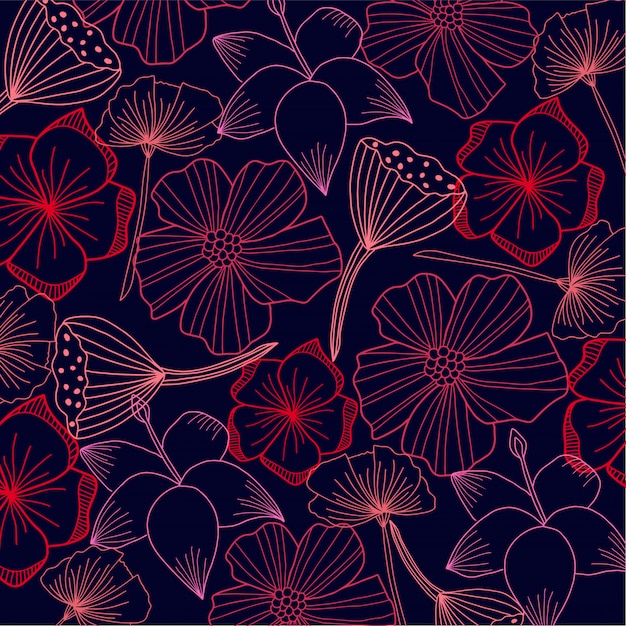 Vector abstract flora backround