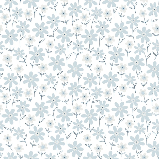 Premium Vector | Abstract floral background. ditsy style. simple and