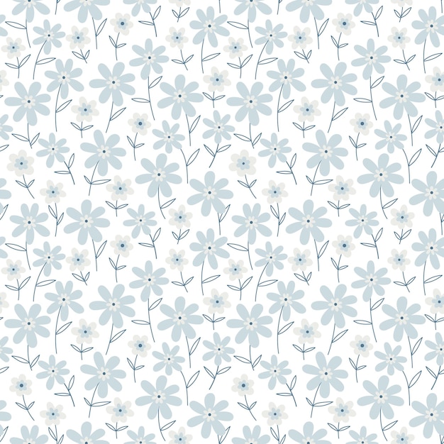 Vector abstract floral background. ditsy style. simple and cute seamless patterns for fashion, wallpaper and print.