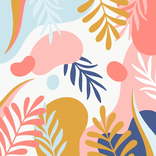 Abstract floral background in flat design