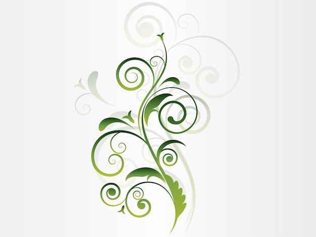 Abstract floral background with swirls