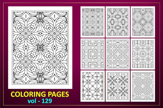 Abstract Floral Coloring Pages Bundle Kdp Interior