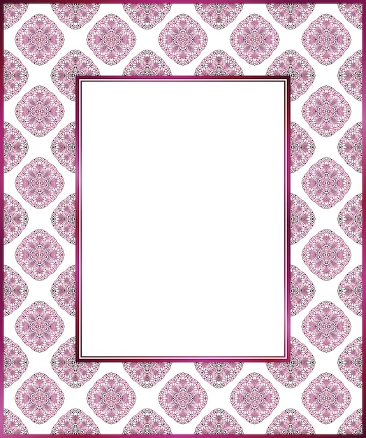 Abstract floral decorative seamless pattern frame
