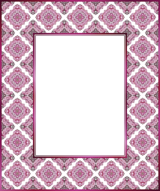 Abstract floral decorative seamless pattern frame