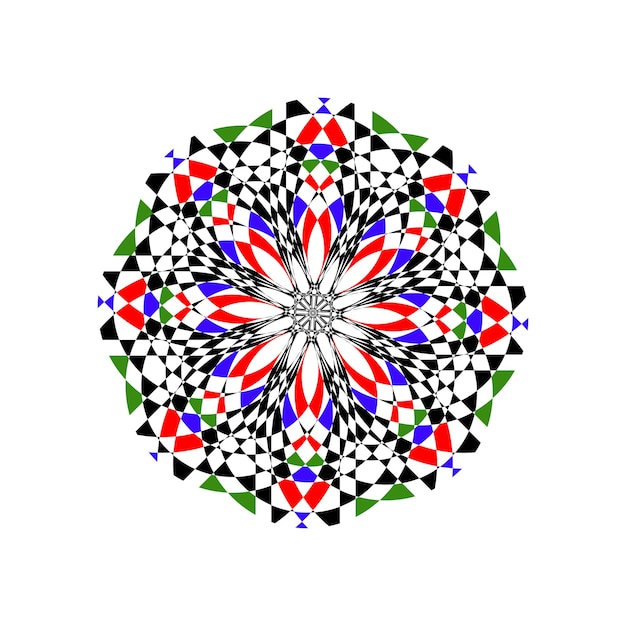 Абстрактный цветочный дизайн стекла круглая векторная мандала