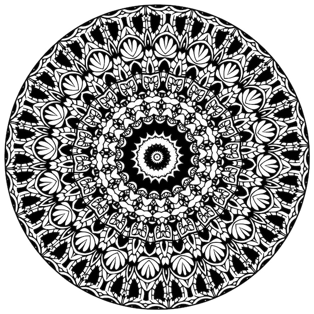 Abstract Floral Ornament For Print And Decoration. Cute Mandala For Fabric And Textile Design