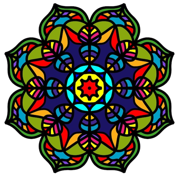 Abstract floral ornament wall graffiti Mandala pattern