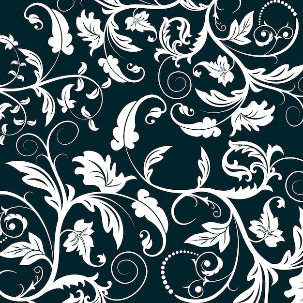 Vector abstract floral pattern