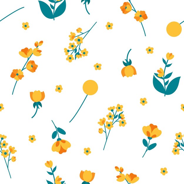 Abstract floral seamless pattern background Vector pattern