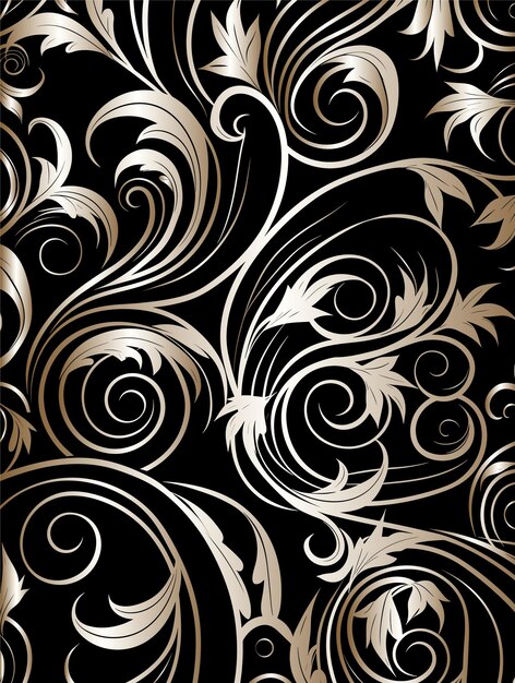 Abstract Floral Swirl pattern background