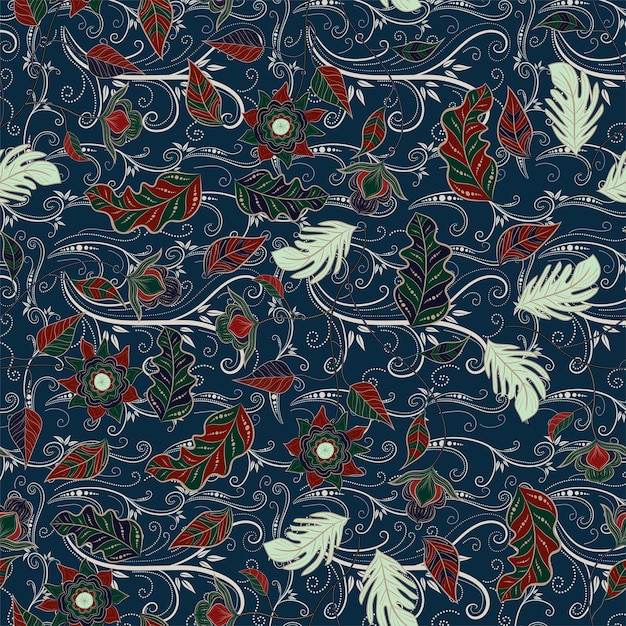 Abstract floral vintage pattern