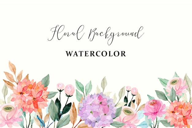 abstract floral watercolor background