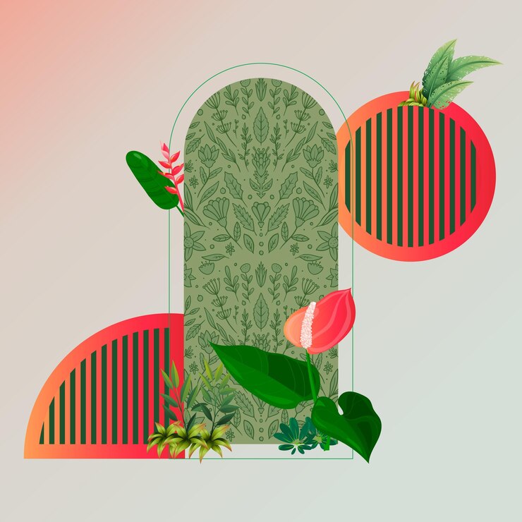 Vector abstract florals and botanicals