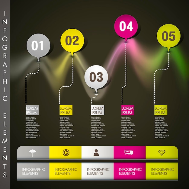 abstract flow chart infographics