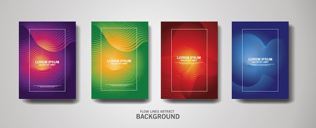 Abstract flow lines pattern background for business brochure cover design and banner poster template