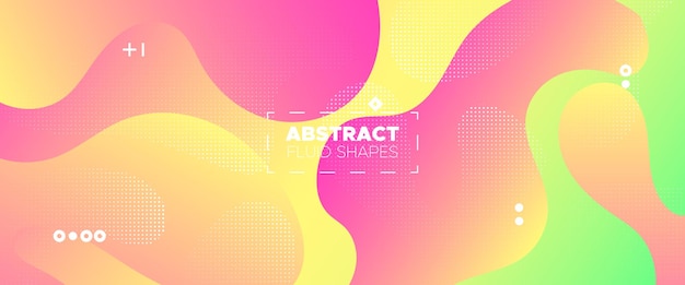 Abstract flow poster with wave fluid shapes