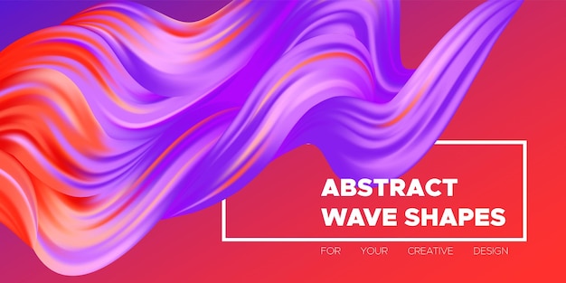 Abstract flow shapes vibrant gradient background