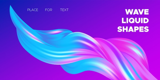 Abstract flow shapes vibrant gradient background