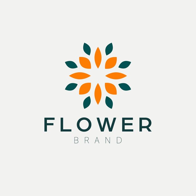 Abstract flower and leaves logo design Cosmetics oe fashion logotype Luxury and modern logo