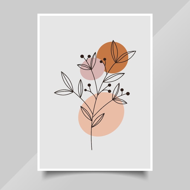 abstract flower line art wall art collection