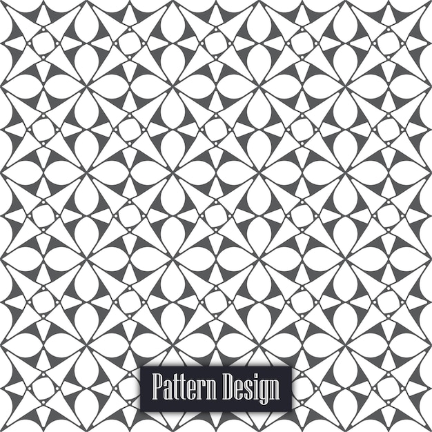 Abstract flower line silver color Pattern Background