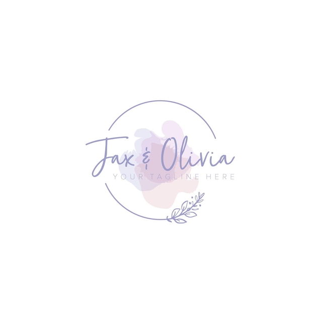 Vector abstract flower logo design and minimalist logo feminine