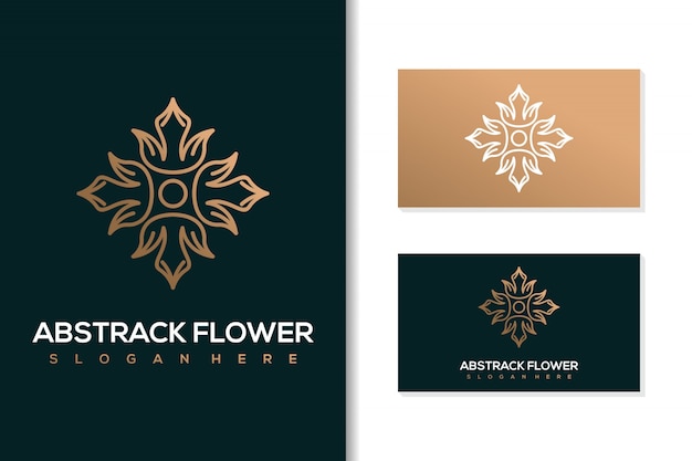 Vector abstract flower logo design