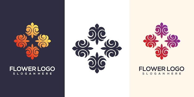 Abstract flower logo design