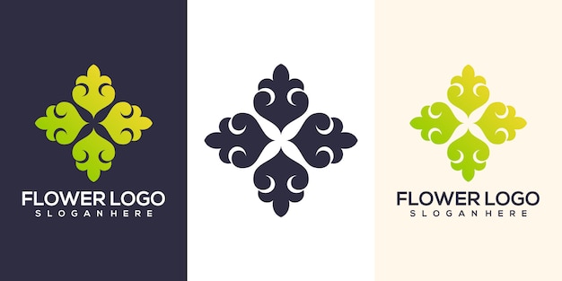 abstract flower logo design