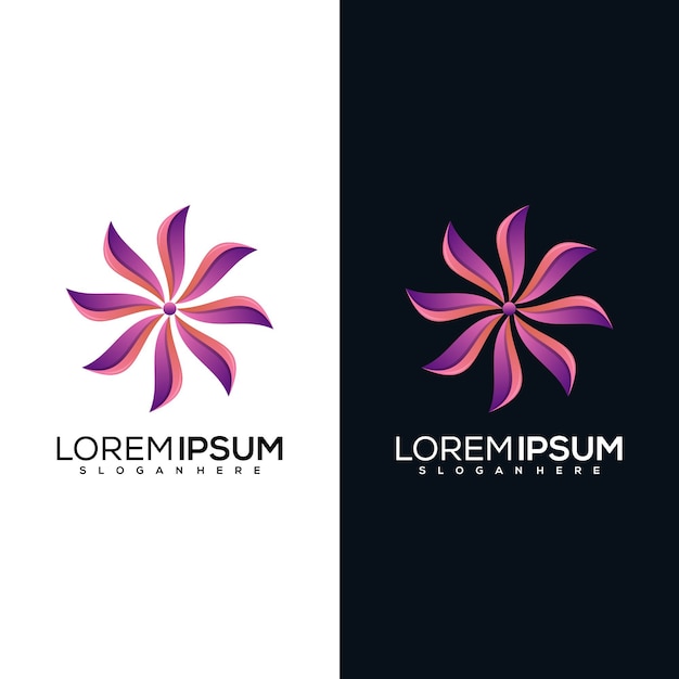 Abstract flower logo design