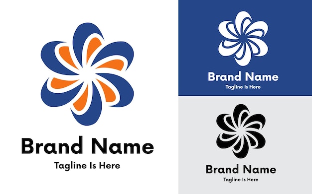 абстрактный цветочный дизайн логотипа