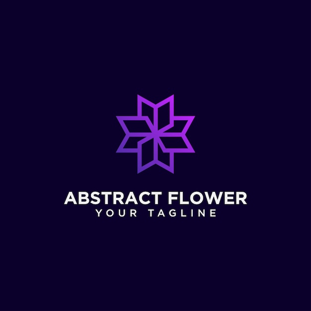 Vector abstract flower logo template