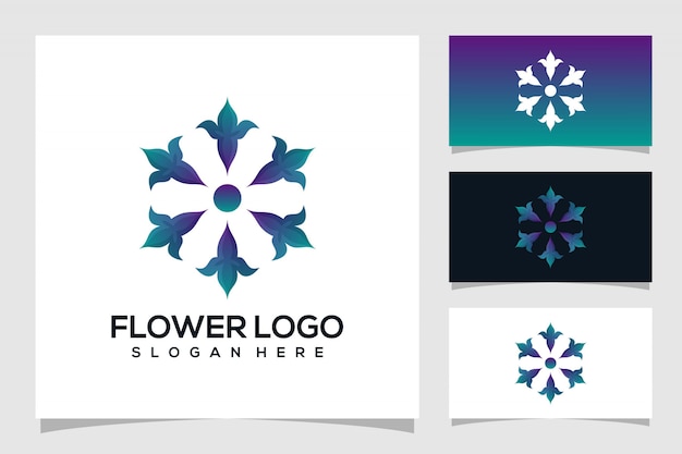 Abstract flower logo