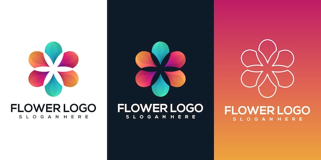 abstract flower logo 