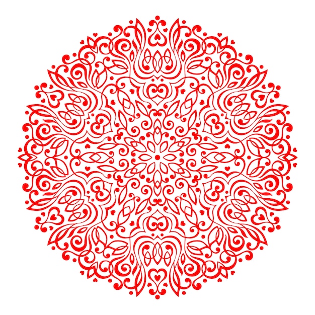 Abstract flower mandala. decorative ethnic element for design.