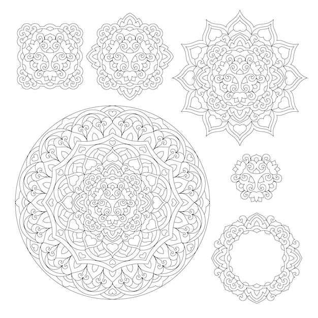 Vector abstract flower mandala. decorative ethnic element for design.