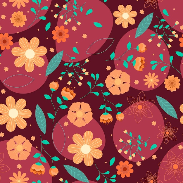 Sfondo astratto a pattern di fiori illustrazione vettoriale