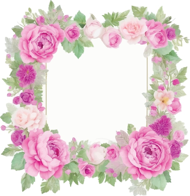 Abstract flower pattern frame for element design