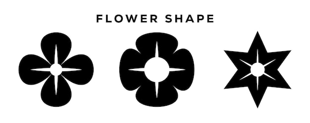 Vector abstract flower style shape design vector