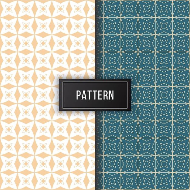 Abstract flowerish geometric shapes seamless patterns background