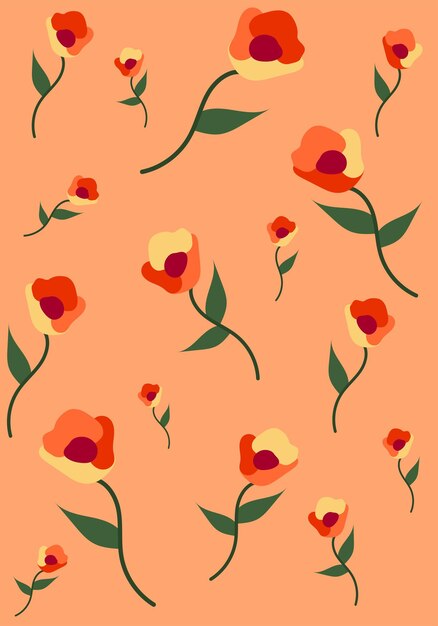 Abstract flowers background