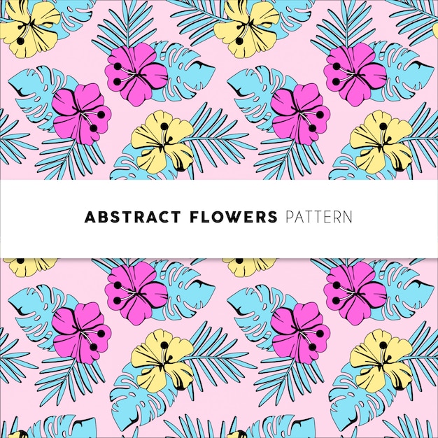 Abstract flowers pattern