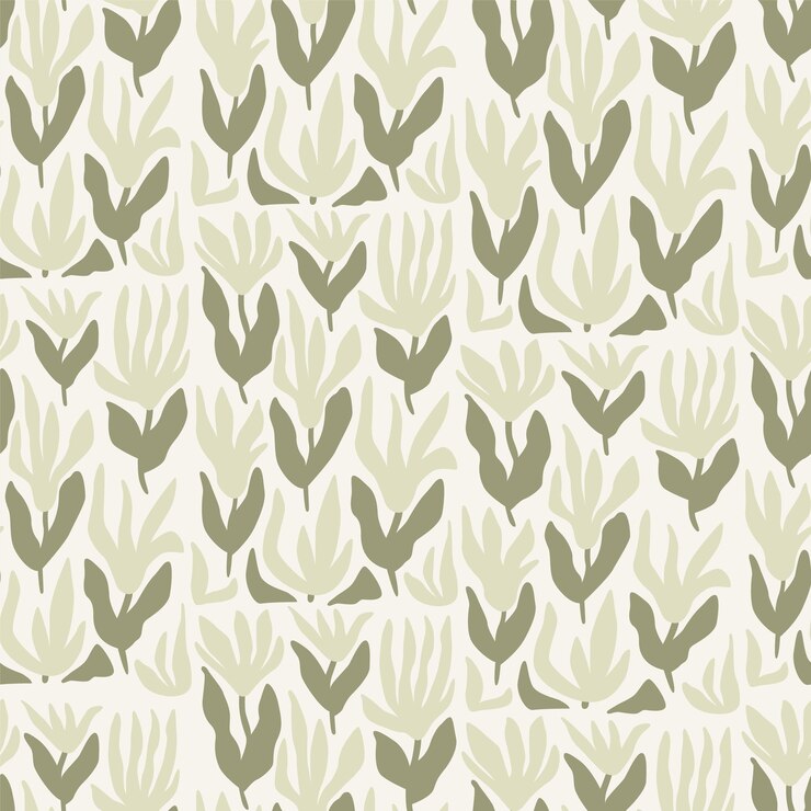 Vector abstract flowers seamless pattern