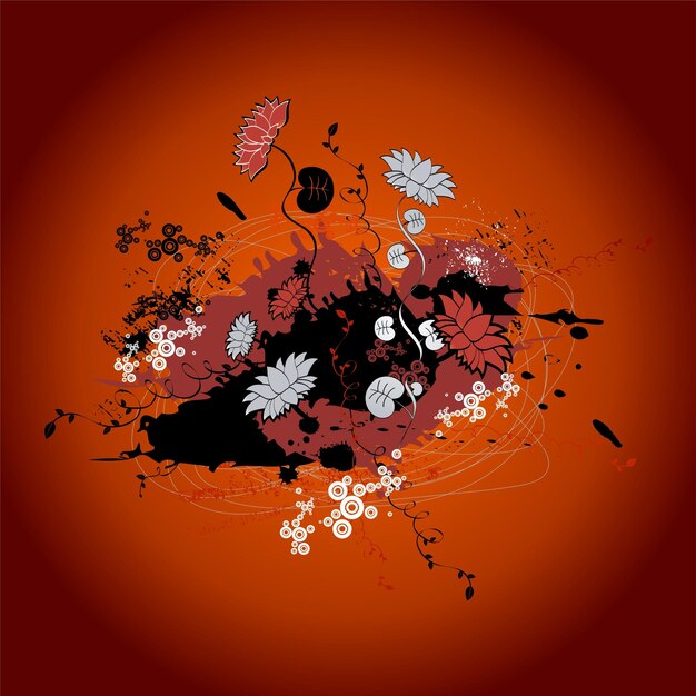 Vector abstract flowers vector design