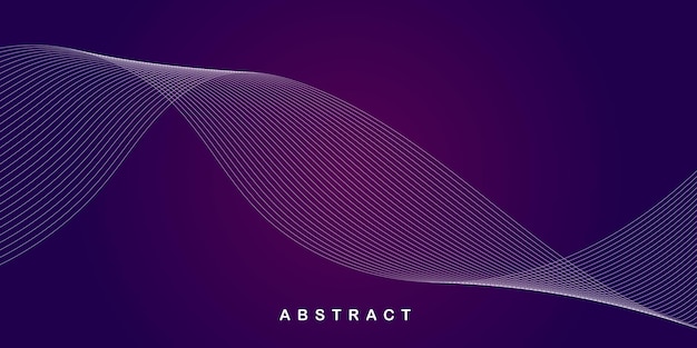 Abstract flowing neon wave background illustration