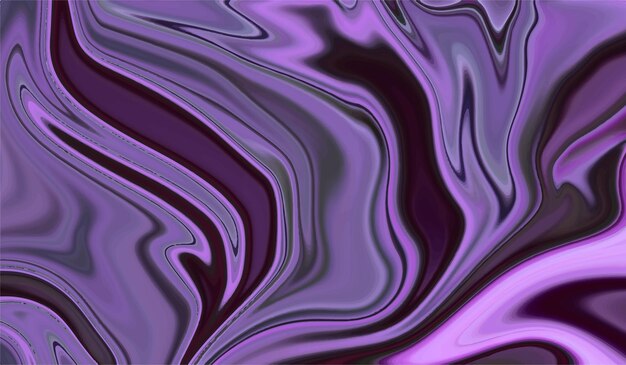 Vector abstract fluid art background purple colors smooth and glossy wave