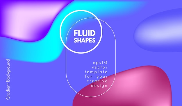 Abstract fluid background 3d liquid shapes