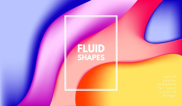 Fondo fluido astratto con le forme liquide dell'onda 3d
