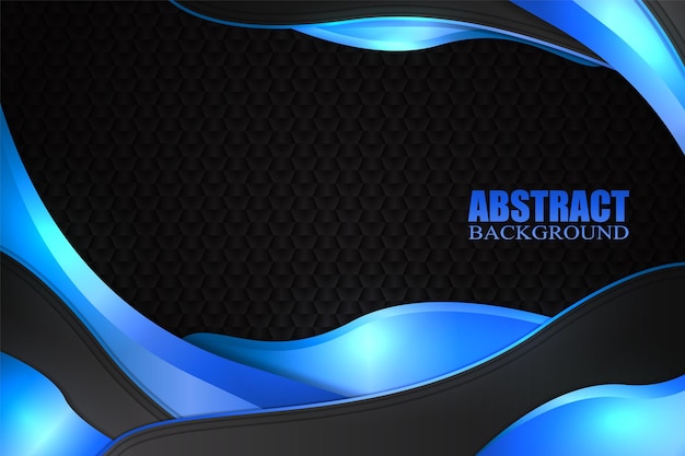 Abstract fluid background with black and blue color